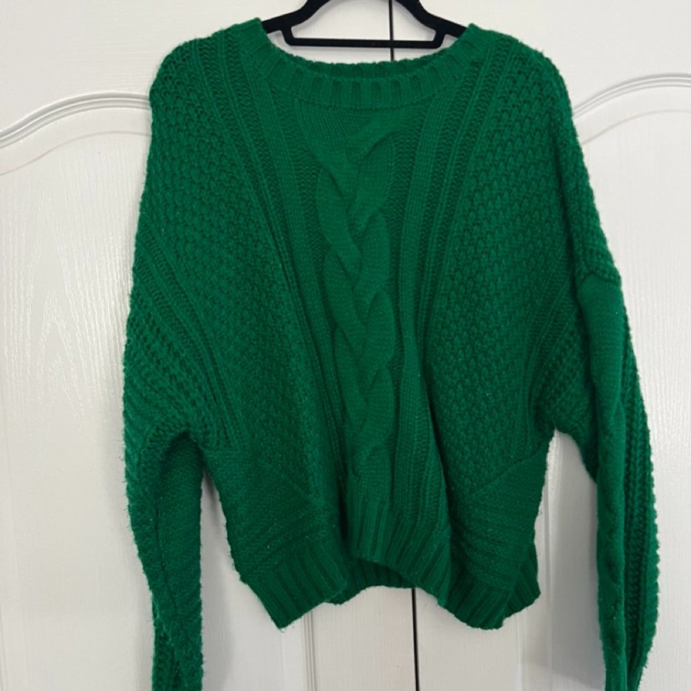 Forever 21 Kelly Green Knit Sweater